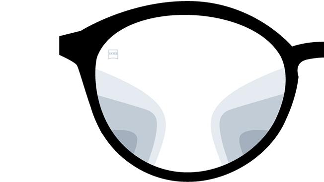 Kuva ZEISS Progressive Precision Plus -linsseistä. Kuva näyttää linssien läpi avautuvan näkymän.