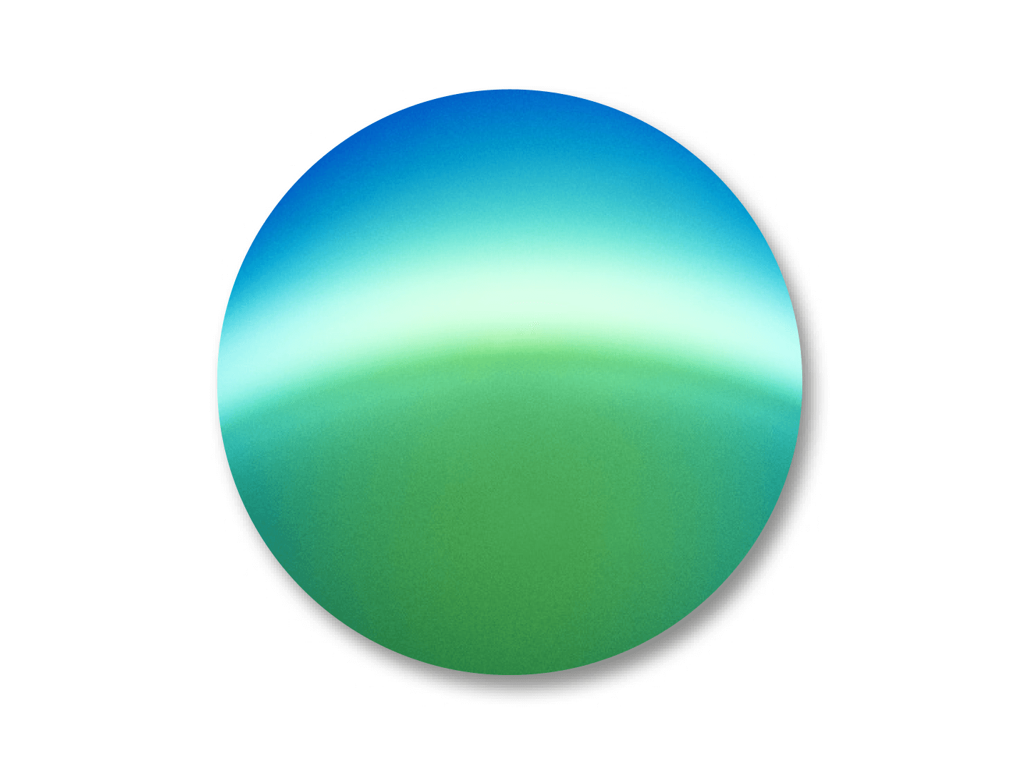 Väriesimerkki DuraVision Mirror Green -pinnoitteesta. 