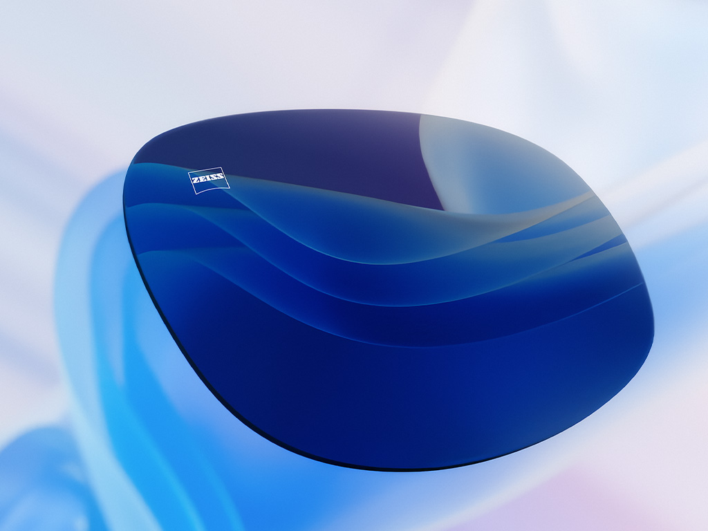 3D CGI -havainnekuva sävytetystä linssistä, joka luo selkeän näkymän ja täyteläisen kontrastin.
