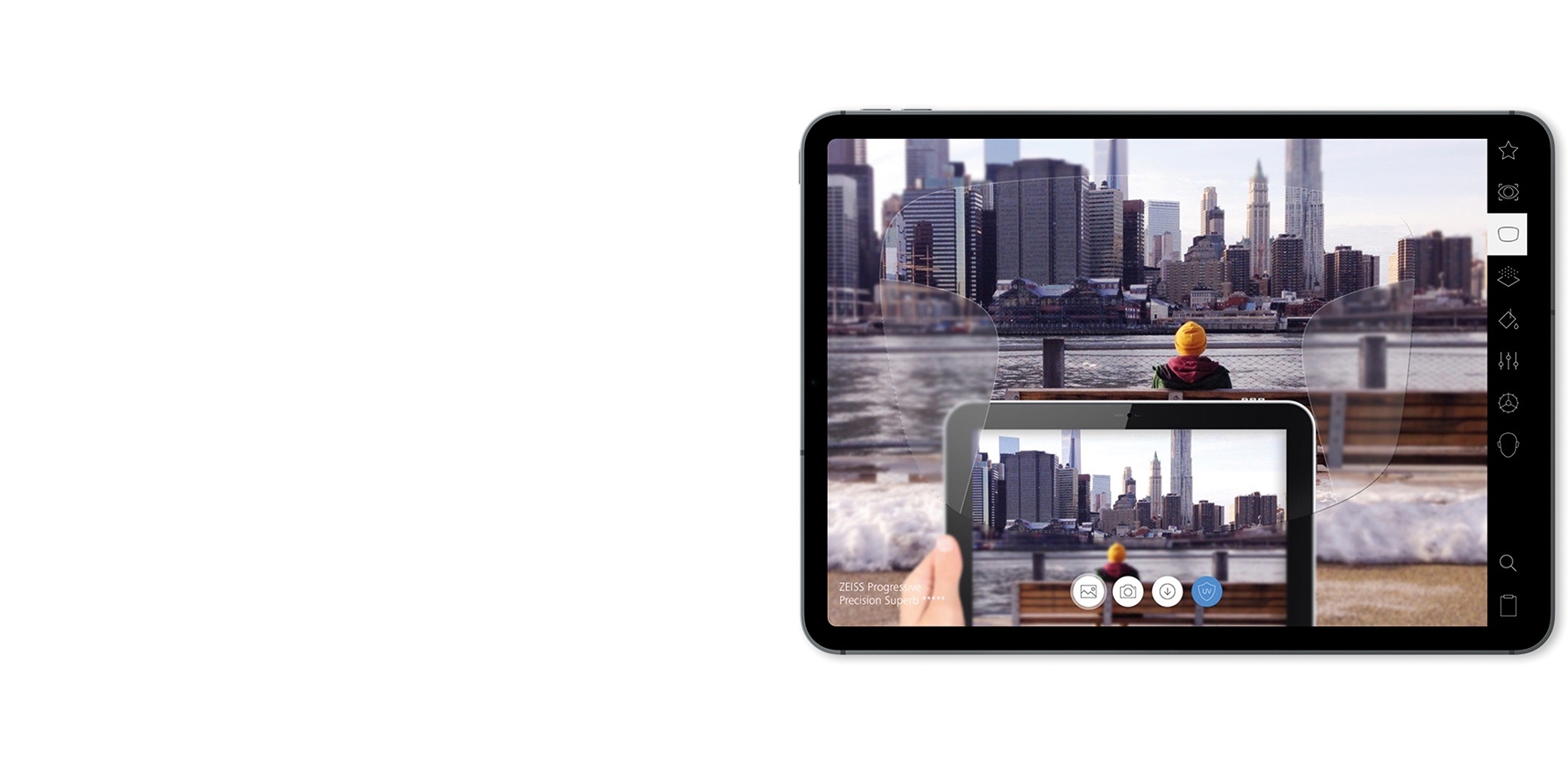 ZEISS-linssiesittely iPadilla AR-tilassa.