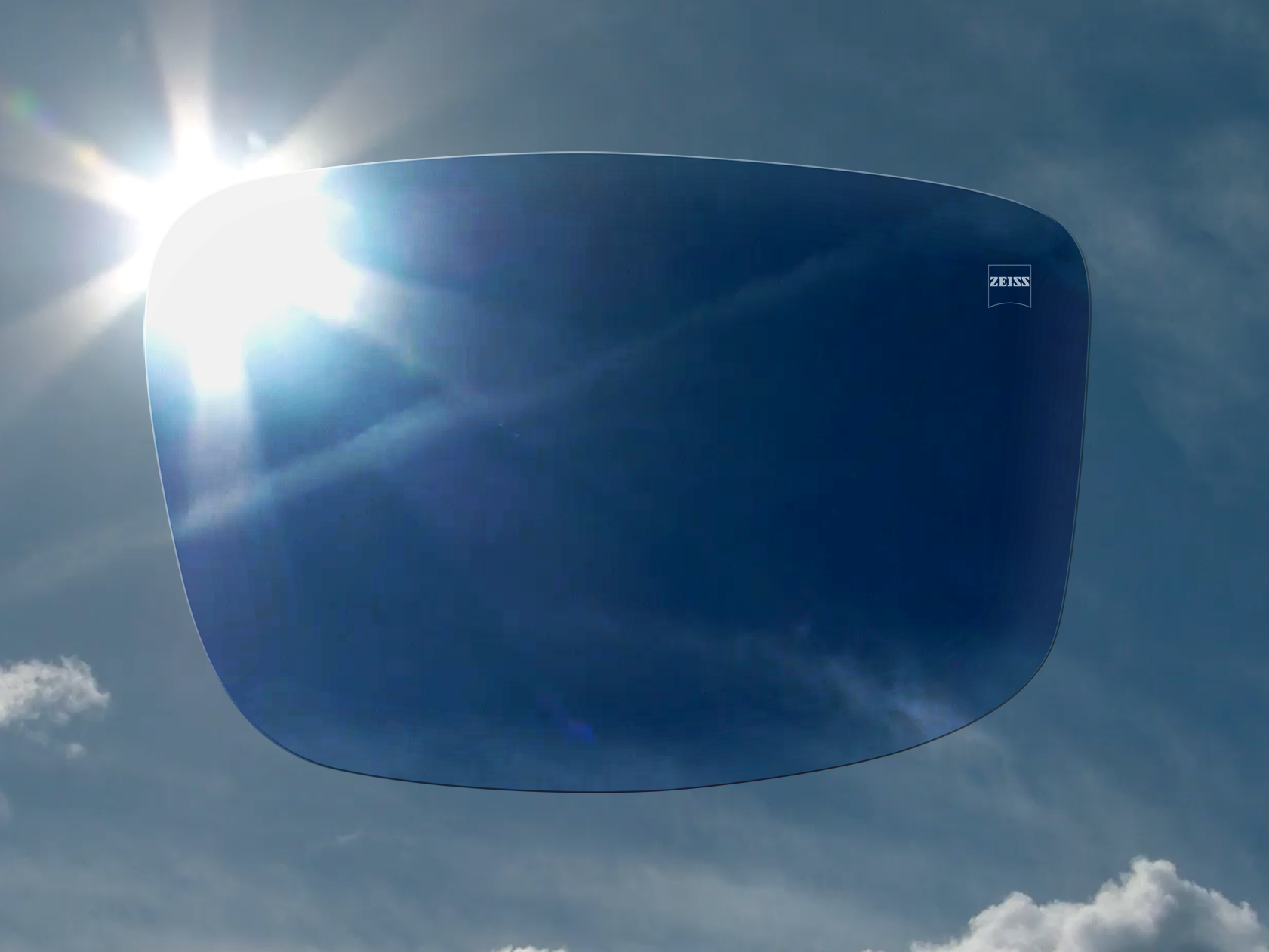 Kuva, joka kuvaa ZEISS PhotoFusion -linssien muuttumista kirkkaasta tummaksi 