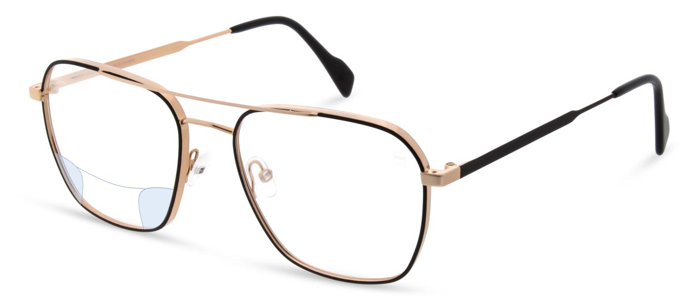 ZEISS Digital SmartLife -linsseillä varustetuissa silmälaseissa on nähtävissä näköalueet.